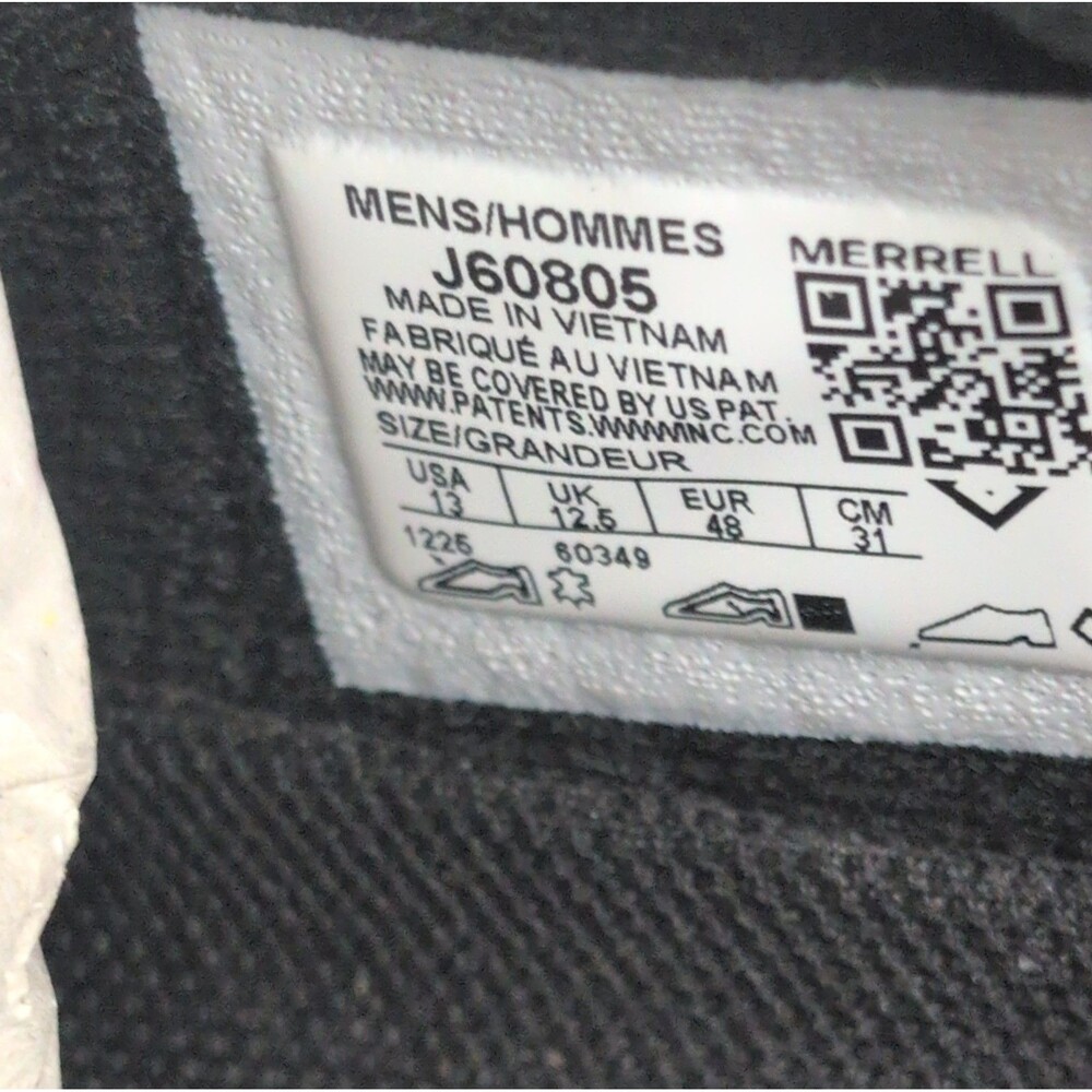 Merrell Jungle Moc Pewter Grey Men's Size 13 Hiking Trail Shoes J60805 New - Picture 5 of 7